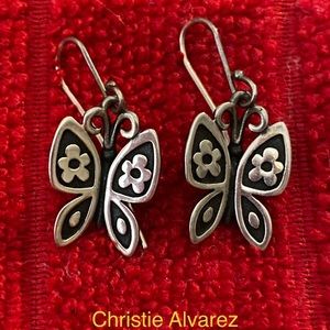 SOLD...James Avery Retired Butterfly Earrings